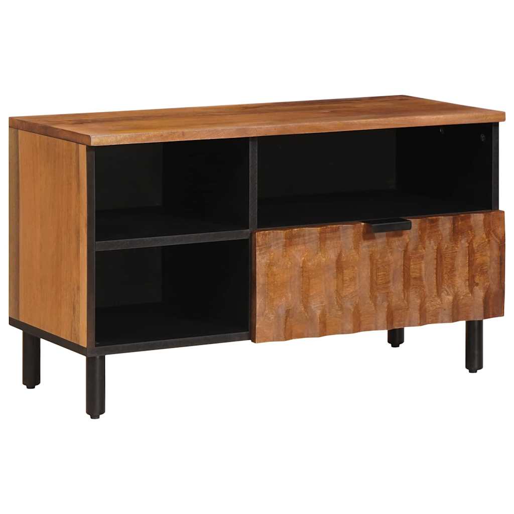 TV Cabinet Acacia Brown Finish 80 x 33.5 x 46 cm