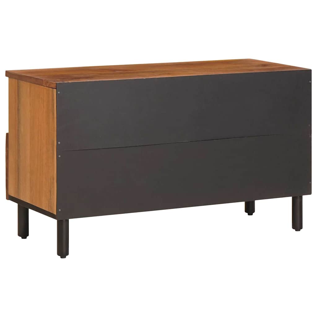 TV Cabinet Acacia Brown Finish 80 x 33.5 x 46 cm