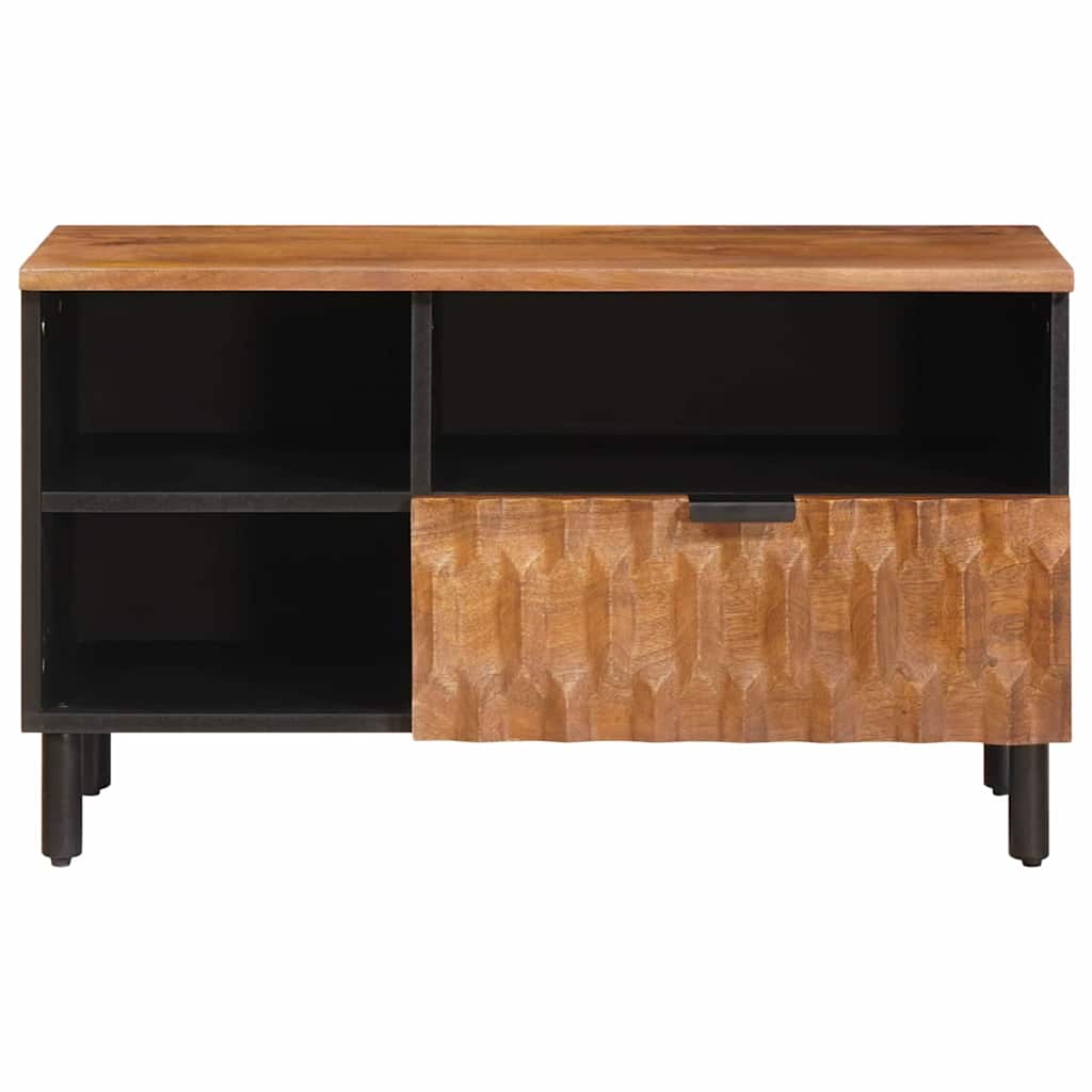 TV Cabinet Acacia Brown Finish 80 x 33.5 x 46 cm