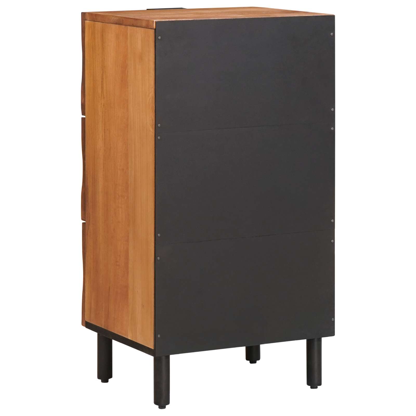 Cabinet with drawer Acacia brown finish 40 x 33.5 x 75 cm