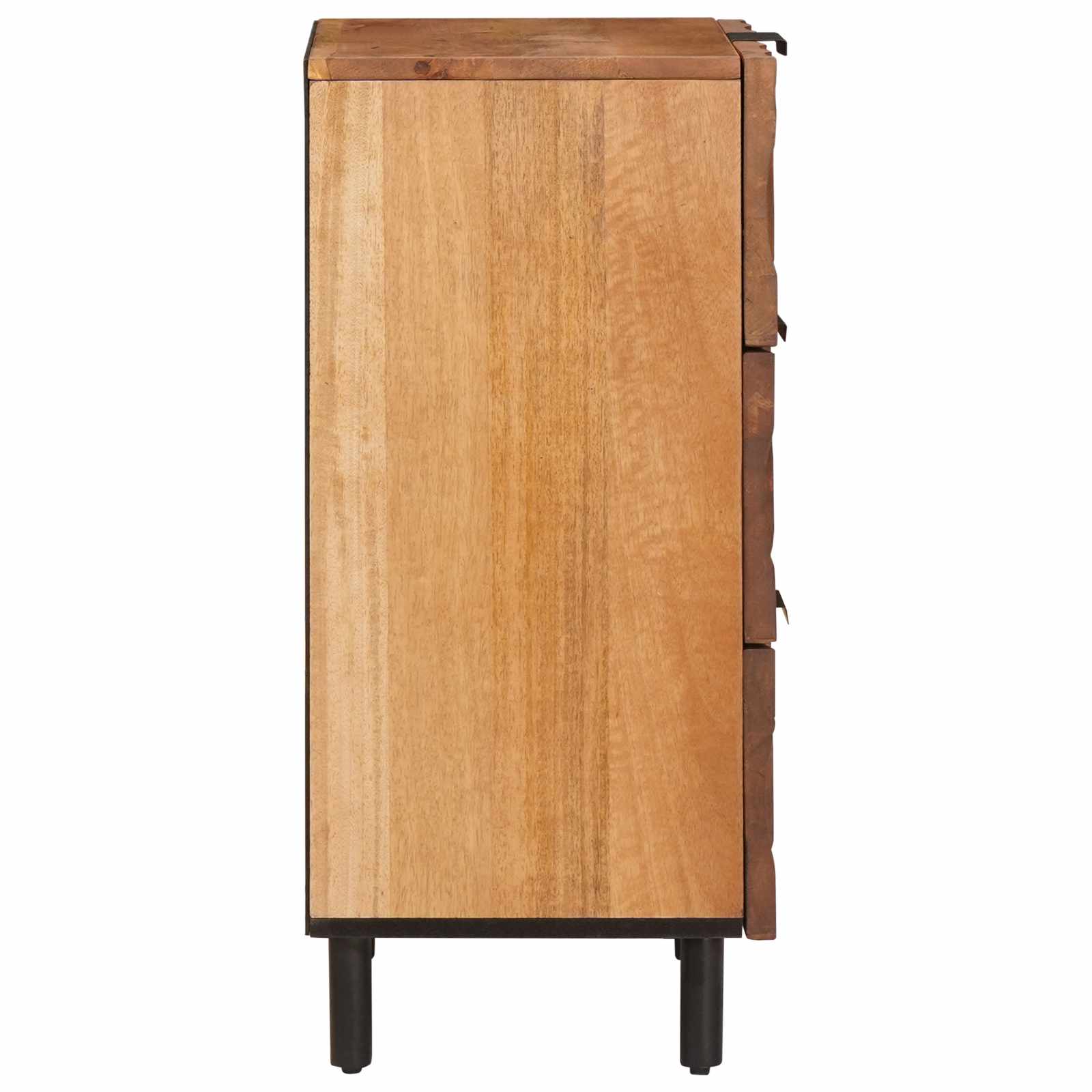 Cabinet with drawer Acacia brown finish 40 x 33.5 x 75 cm