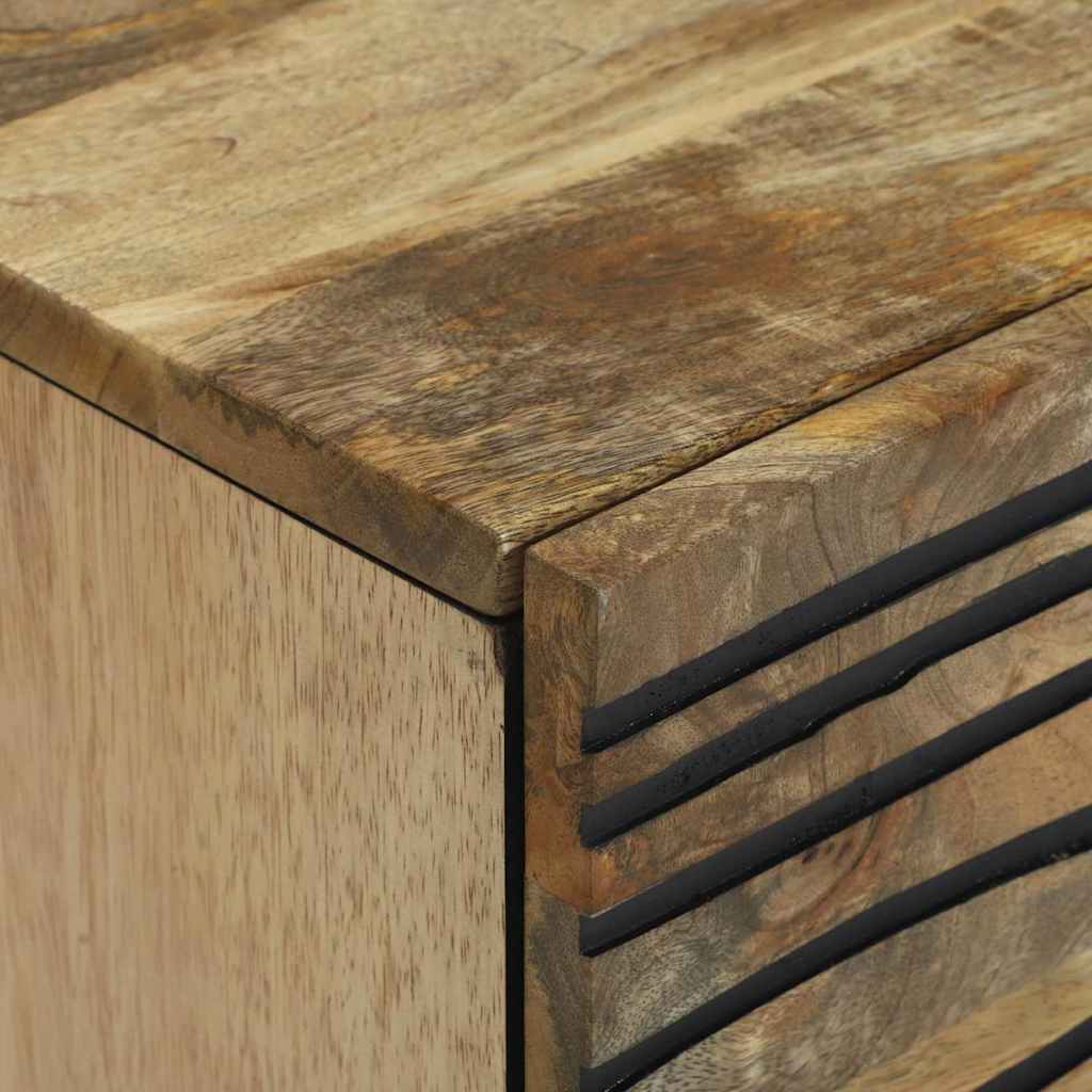 Naktiniai staliukai 2 vnt 40x33.5x46 cm Tvirtas mango medžio masyvas ir inžinerinis medis