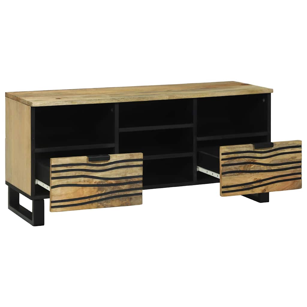 TV skapītis, 100x33,5x46 cm, izgatavots no cieta mango koka