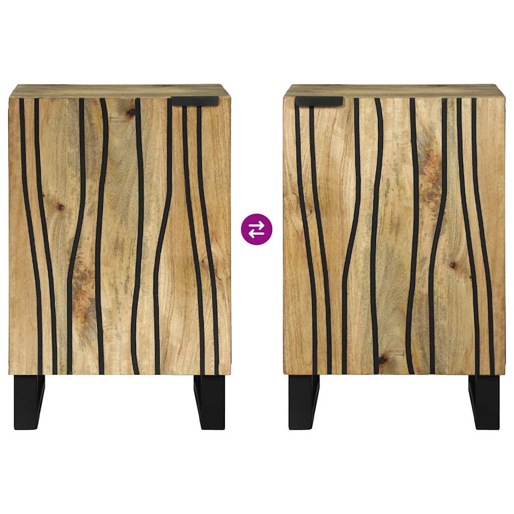 bathroom cabinet 38x33.5x58 cm, made of mango wood and engineered wood