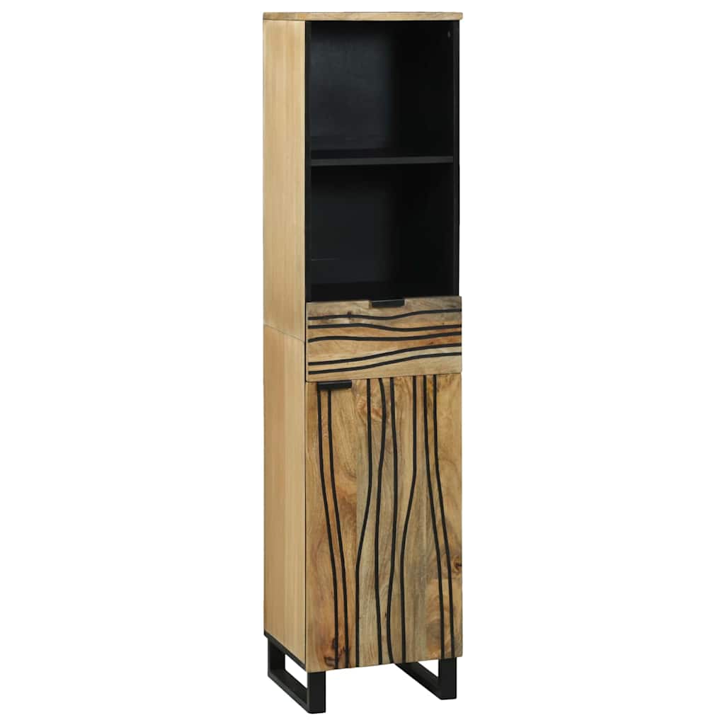 Bathroom cabinet 38x33.5x160 cm from solid mango wood