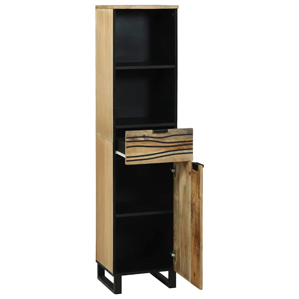 Bathroom cabinet 38x33.5x160 cm from solid mango wood