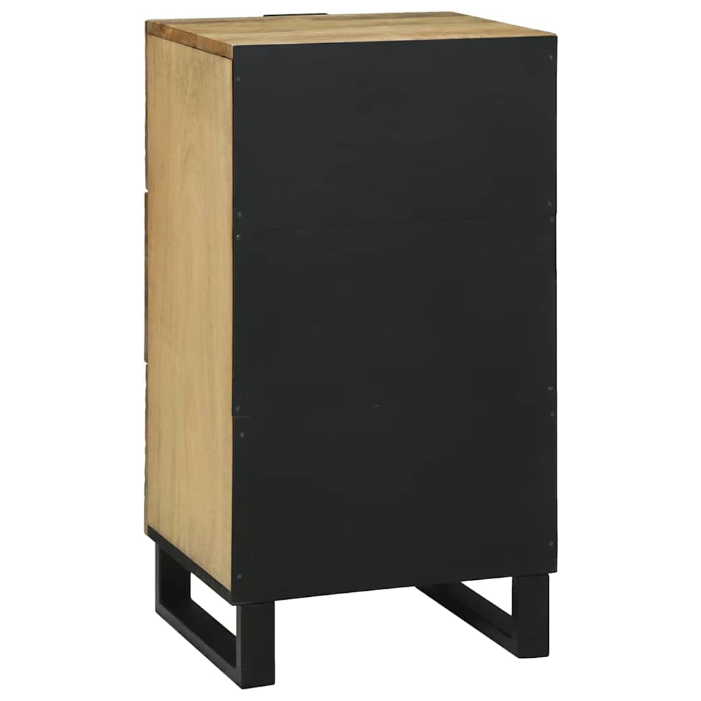 Side cabinet - 40 x 33.5 x 75 cm, made from solid mango wood and engineered wood.