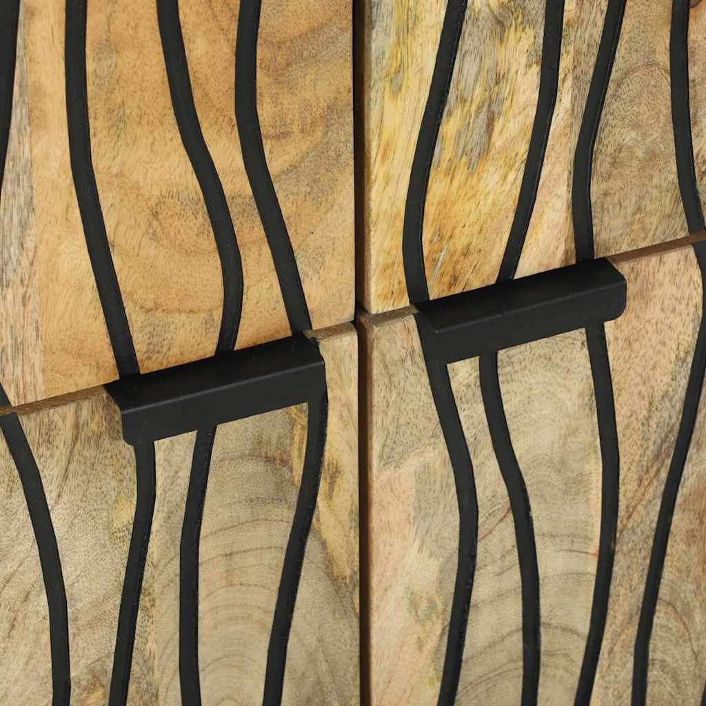 Sideboard 60 x 33.5 x 75 cm - solid mango wood and engineered wood