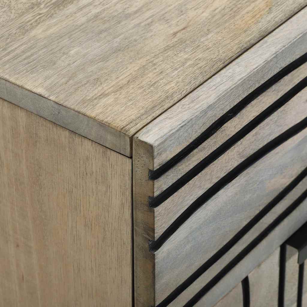 Nightstands with drawer White and black 50 x 33 x 60 cm