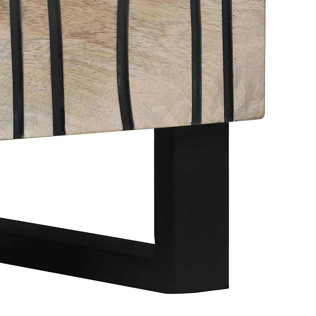 Nightstands with drawer White and black 50 x 33 x 60 cm