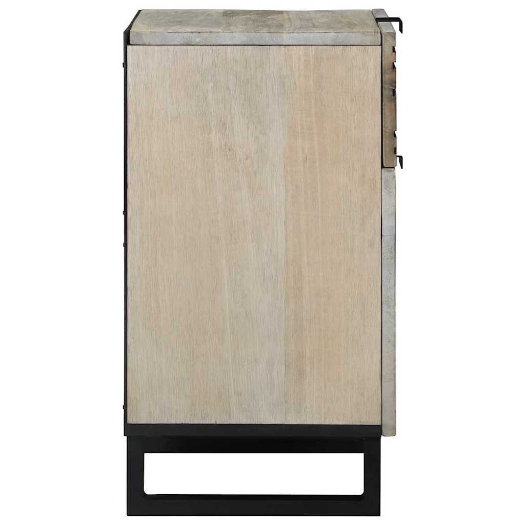 Nightstands with drawer White and black 50 x 33 x 60 cm