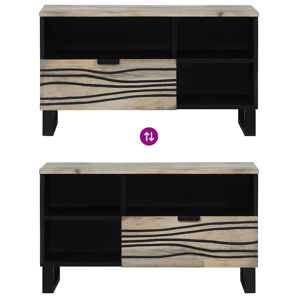 Media storage cabinets and racks White and black