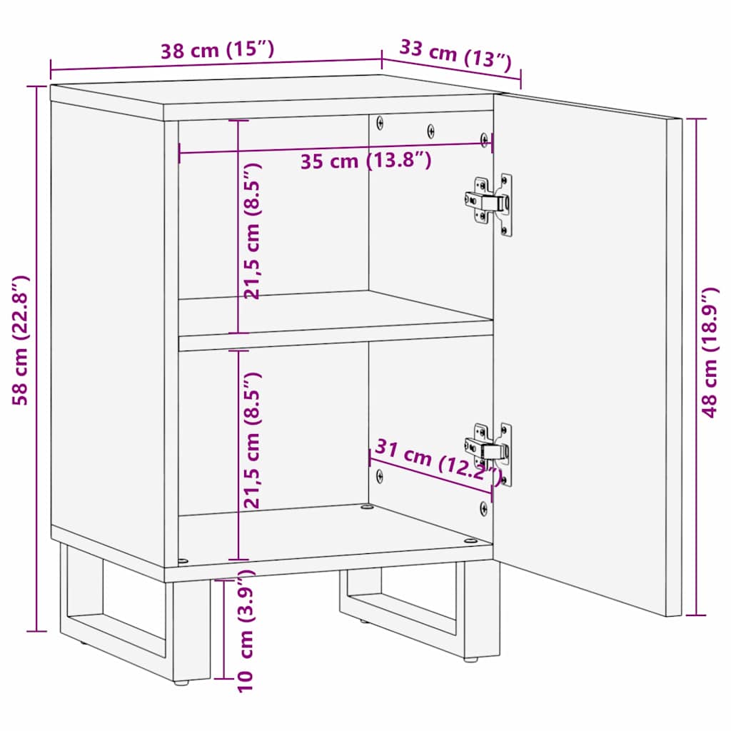 Vonios spintelė su lentyna su saugykla su durimis mno 38 x 33.5 x 58 cm