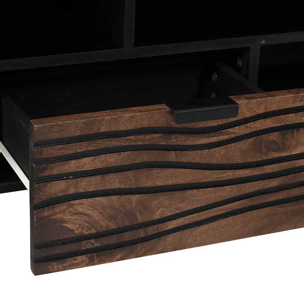 Televizoriaus spinta - 100 x 33.5 x 46 cm, pagaminta iš kietos mango medienos.