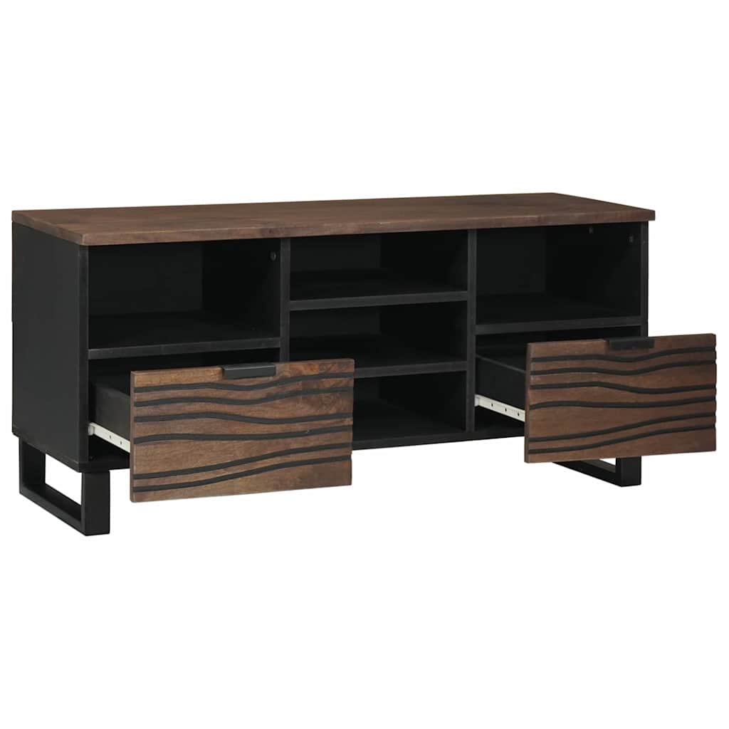 TV Cabinet 100x33.5x46 cm Solid and Engineered Wood
