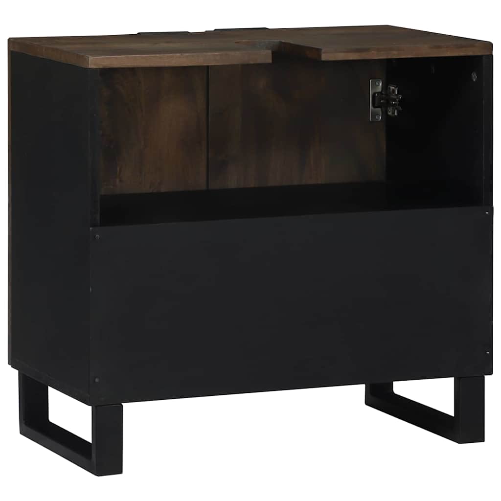 Vonios kriauklės spintelė 62 x 33 x 58 cm – Tvirto mangų medžio dizainas.