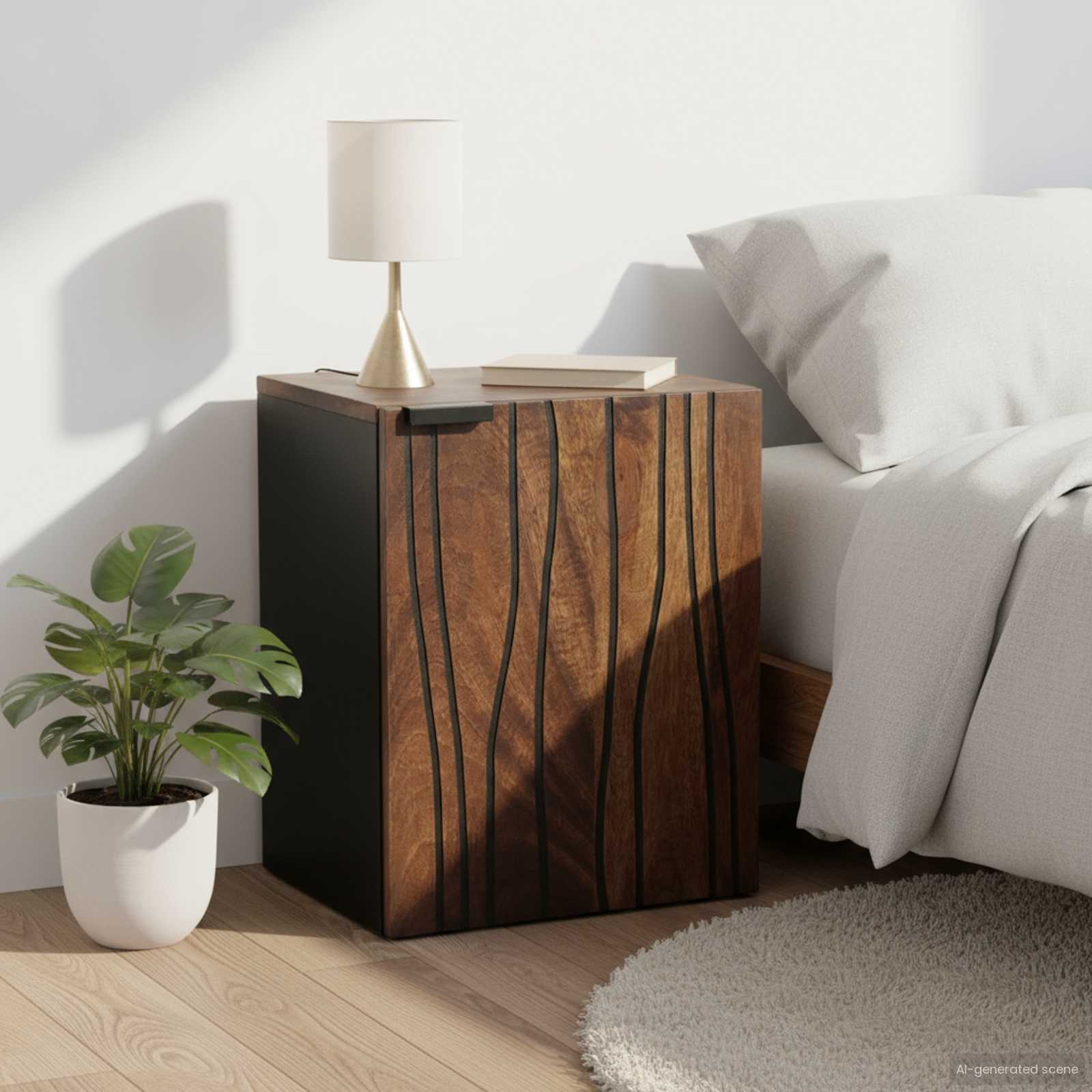 Walnut Bathroom Sink Cabinet 38 x 33.5 x 48 cm