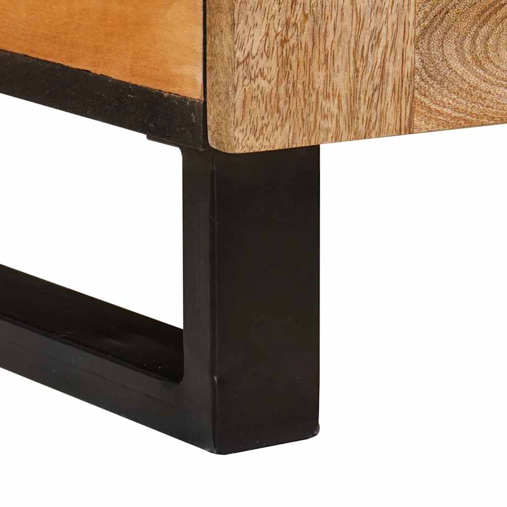 Coffee Table Natural 80 x 50 x 40 cm Solid Mango Wood