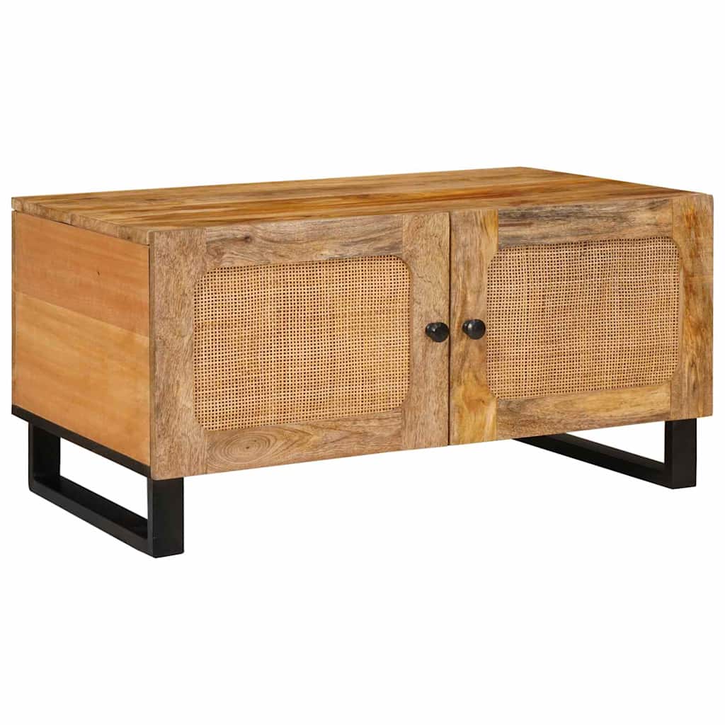 Coffee Table Natural 80 x 50 x 40 cm Solid Mango Wood