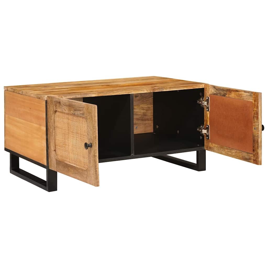 Coffee Table Natural 80 x 50 x 40 cm Solid Mango Wood