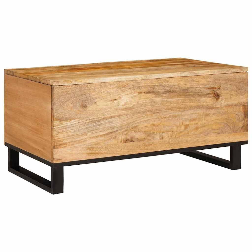 Coffee Table Natural 80 x 50 x 40 cm Solid Mango Wood