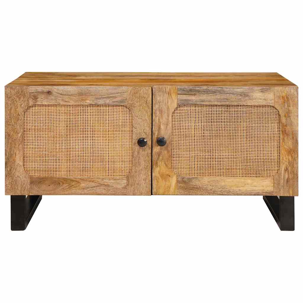 Coffee Table Natural 80 x 50 x 40 cm Solid Mango Wood