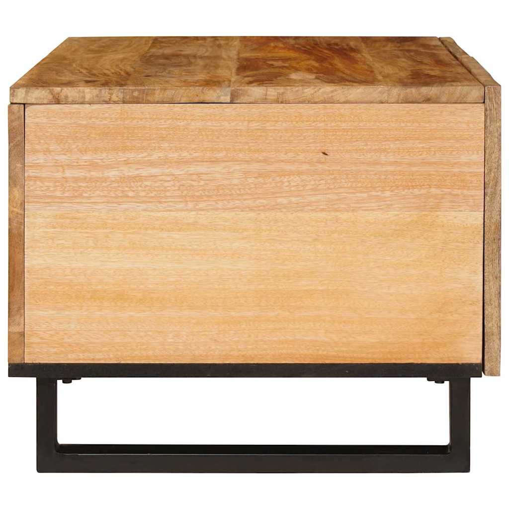 Coffee Table Natural 80 x 50 x 40 cm Solid Mango Wood