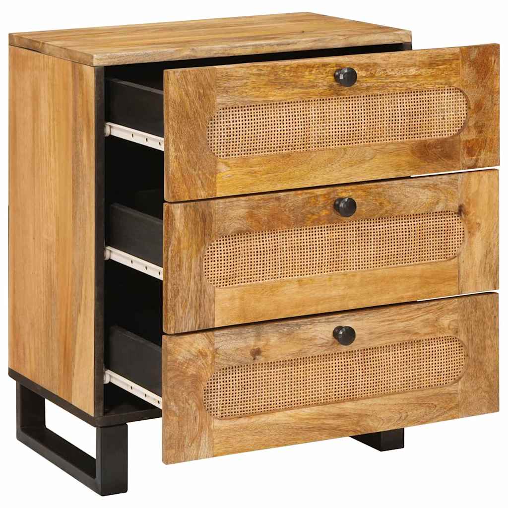 Bedside cabinet with drawer Natural 50 x 33 x 60 cm