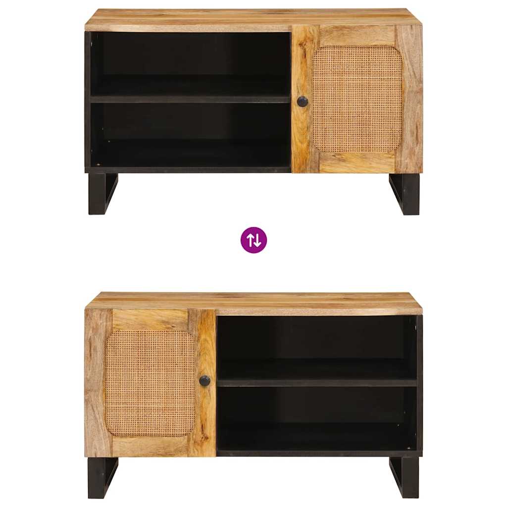 TV Cabinet Brown 80 x 33 x 46 cm Solid Mango Wood