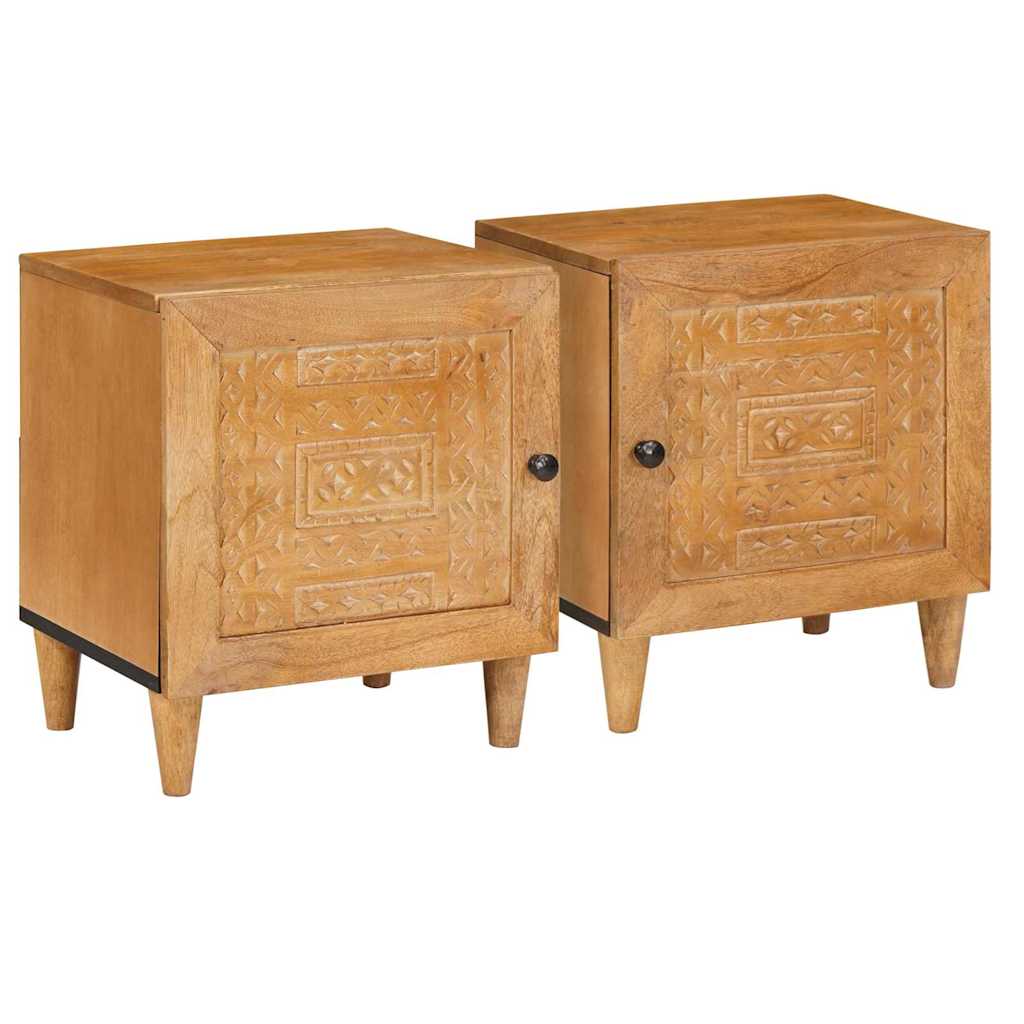 Šalia lovos spintelė 2 pcs Šviesiai rudas 40 x 33 x 46 cm