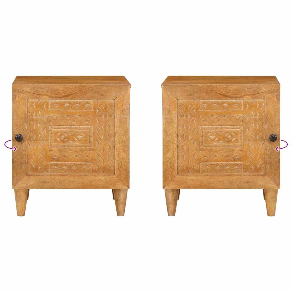Šalia lovos spintelė 2 pcs Šviesiai rudas 40 x 33 x 46 cm
