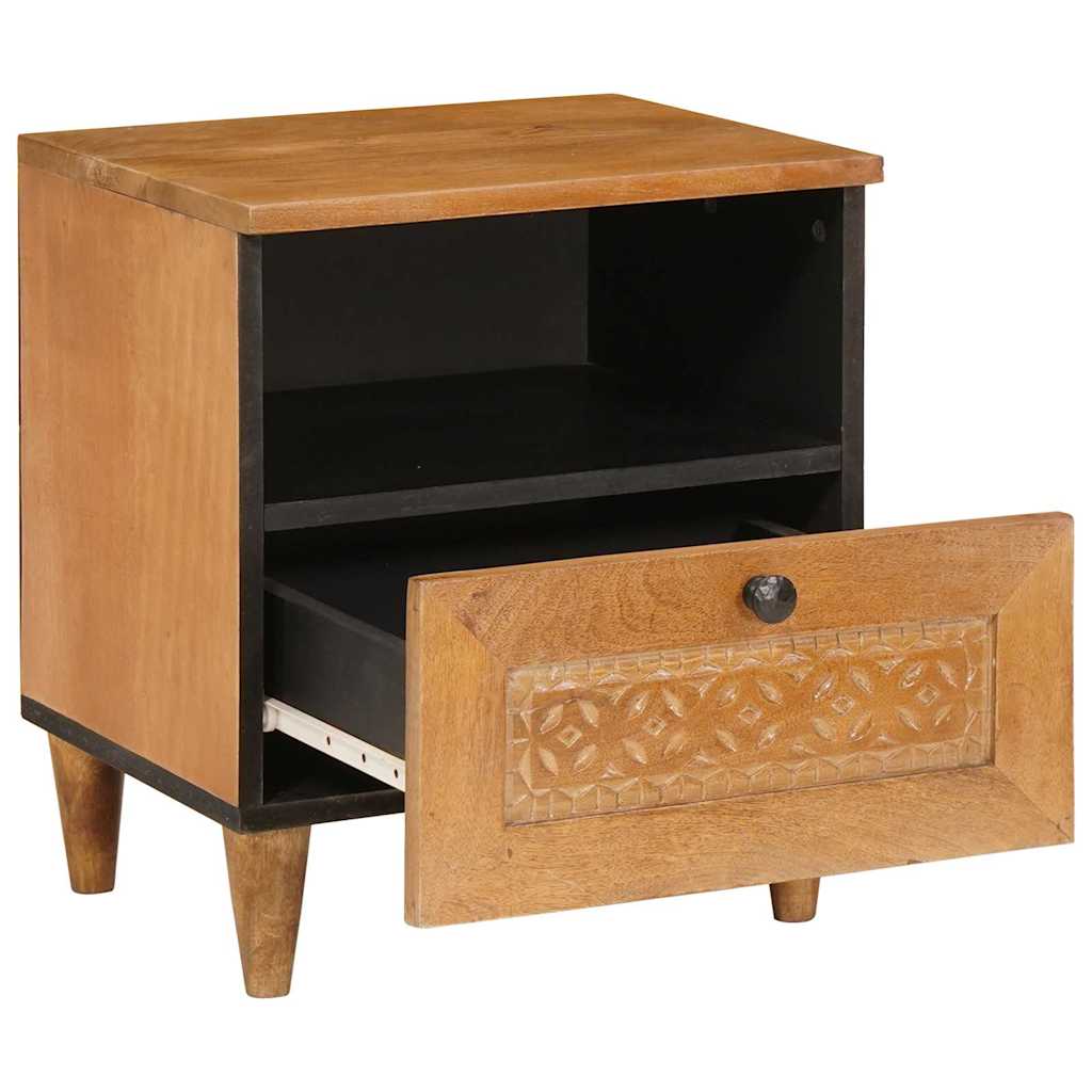 Bedside cabinet with a drawer Light brown 40 x 33 x 46 cm