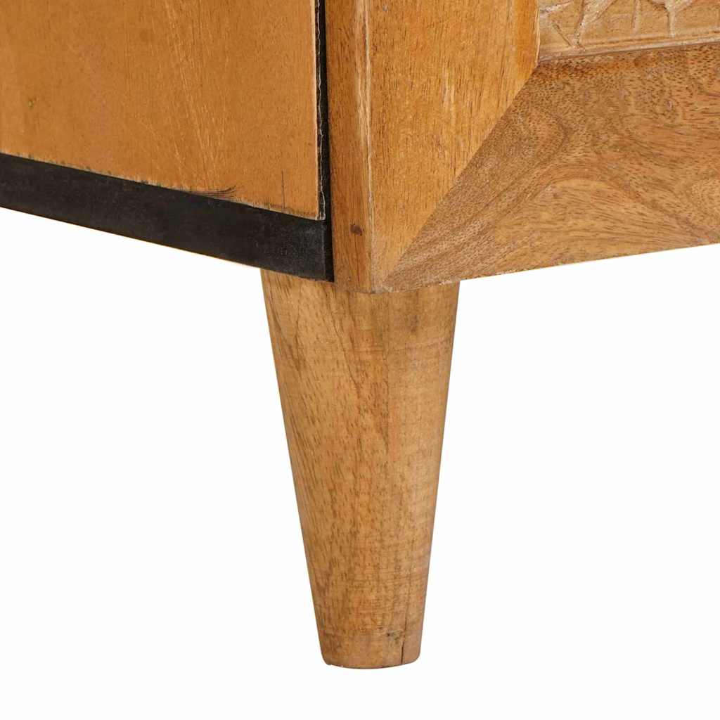 Bedside table with drawer Light brown 50 x 33 x 62 cm