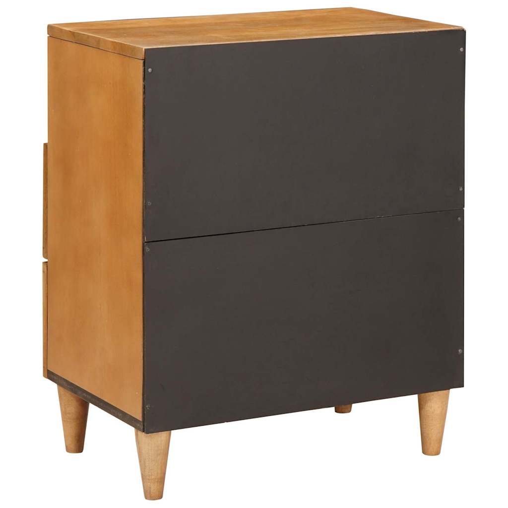Bedside table with drawer Light brown 50 x 33 x 62 cm