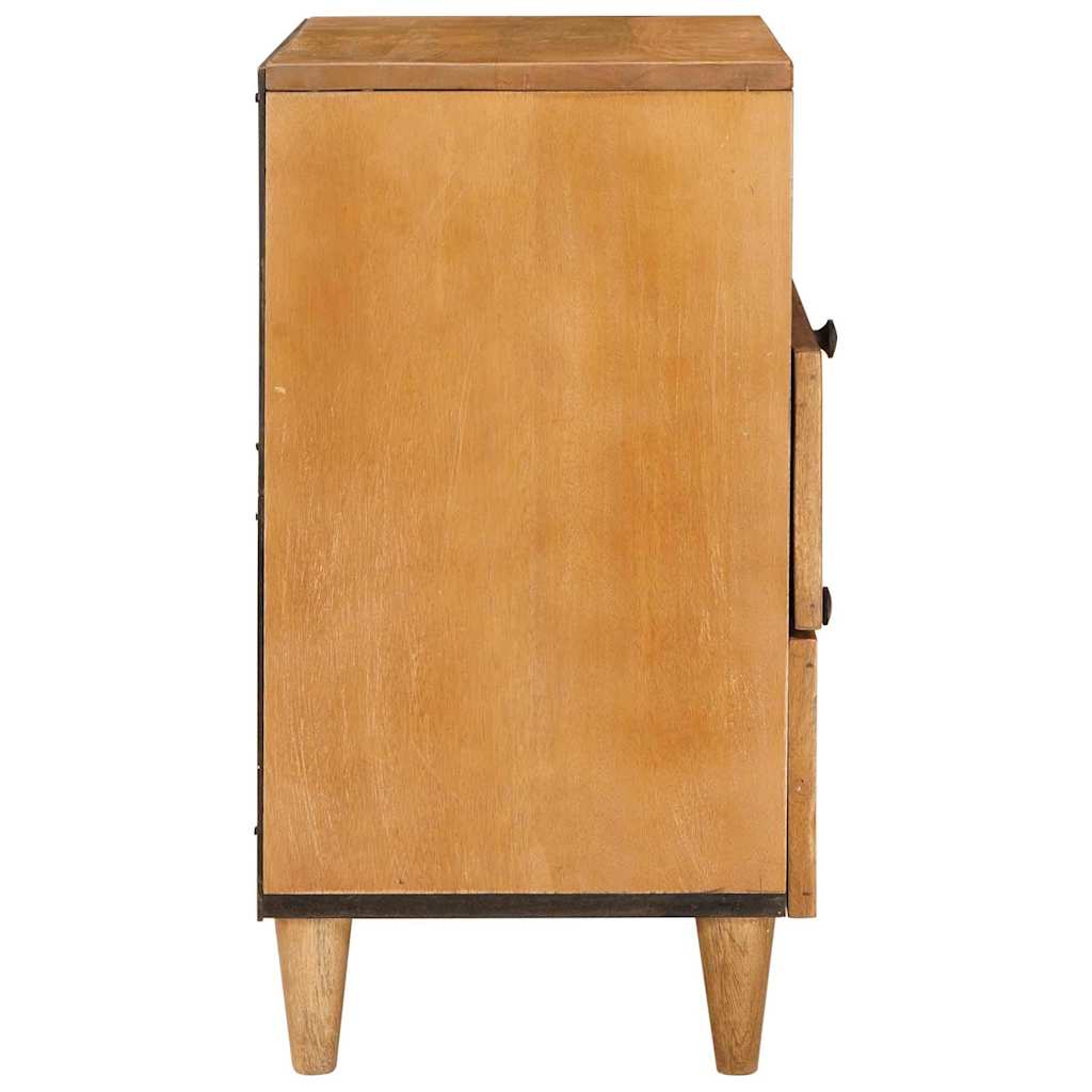 Bedside table with drawer Light brown 50 x 33 x 62 cm
