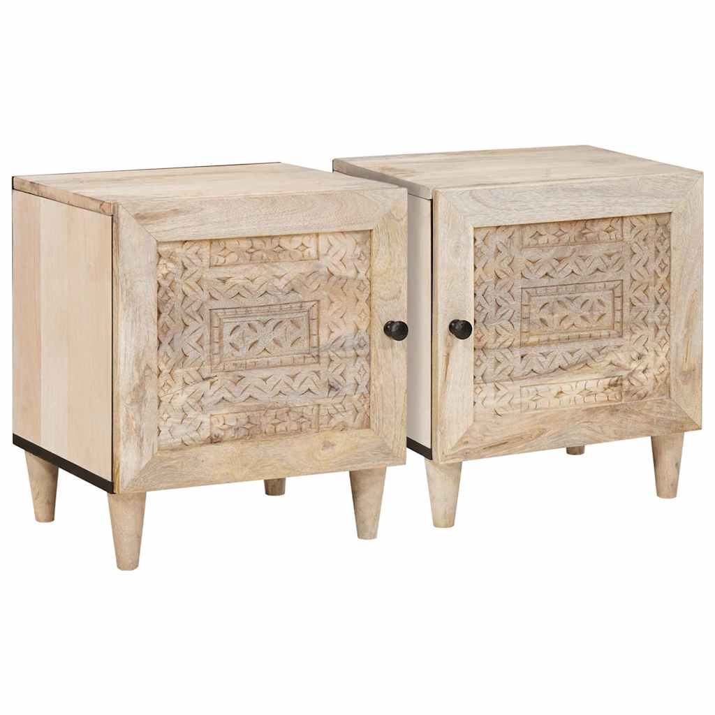 Šalia lovos spintelė 2 pcs Smėlio 40 x 33 x 46 cm