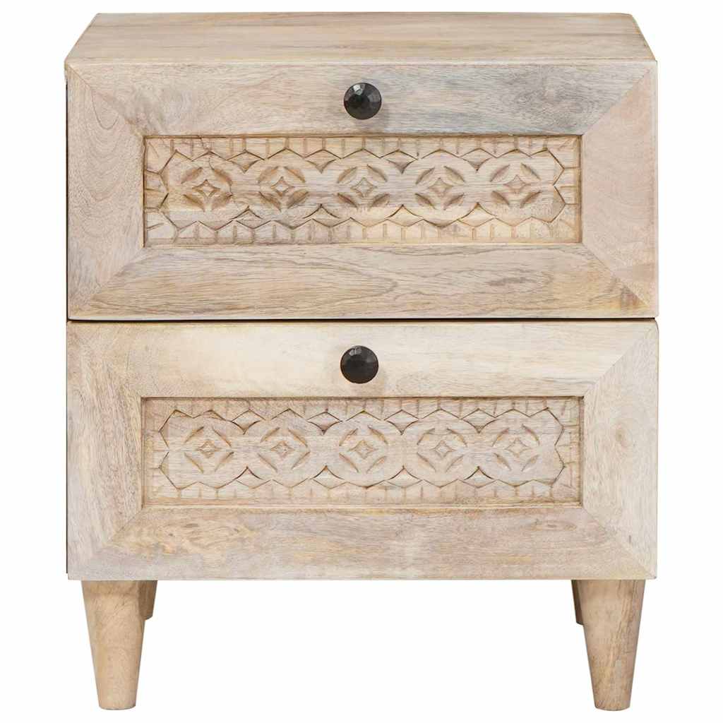 Šalia lovos spintelė su stalčių 2 pcs Smėlio 40 x 33 x 46 cm