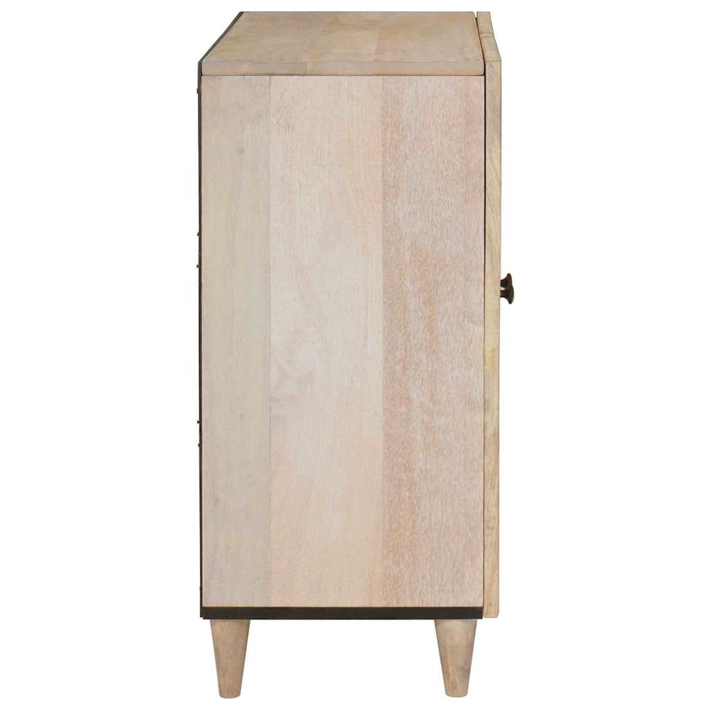 Kabalas su lentyna Balta 60 x 33 x 75 cm mango medienos masyvas