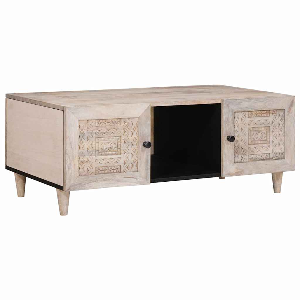 Coffee Table with Shelf Storage Beige 100 x 54 x 40 cm