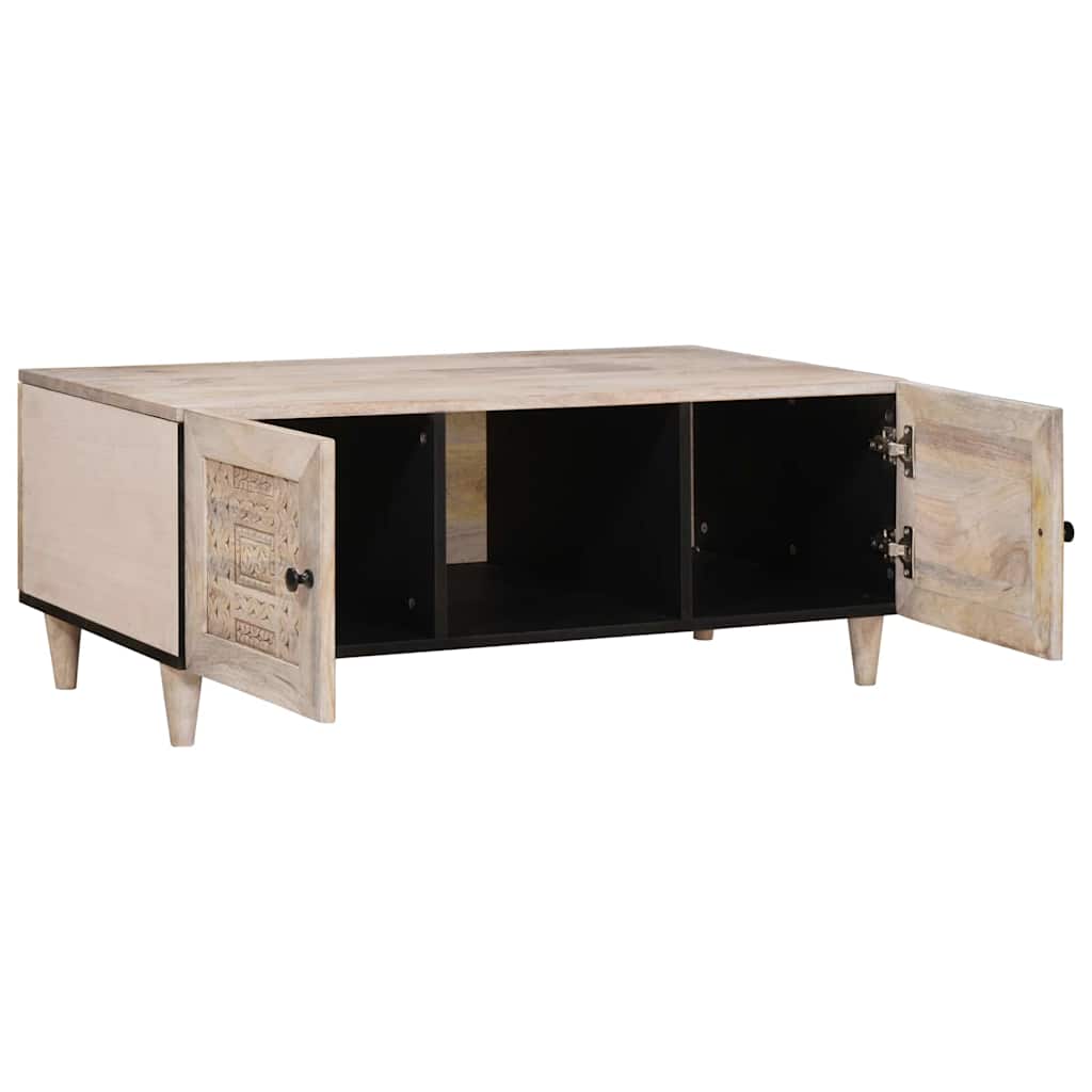 Coffee Table with Shelf Storage Beige 100 x 54 x 40 cm