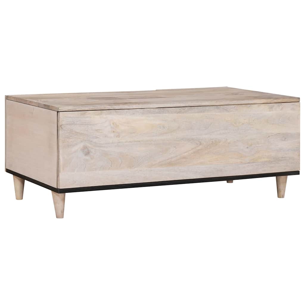 Coffee Table with Shelf Storage Beige 100 x 54 x 40 cm
