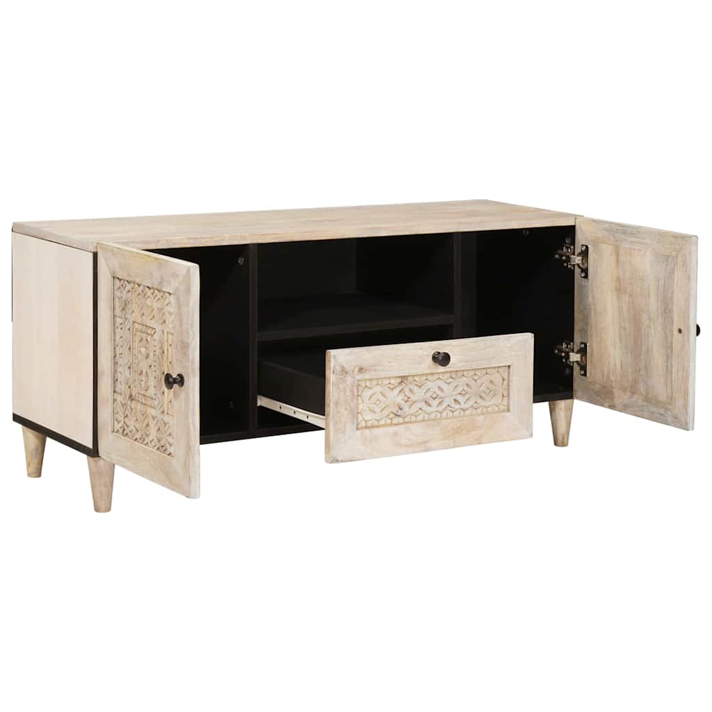 TV vienetai su stalčių Balta 105 x 33 x 46 cm Apdirbta mediena