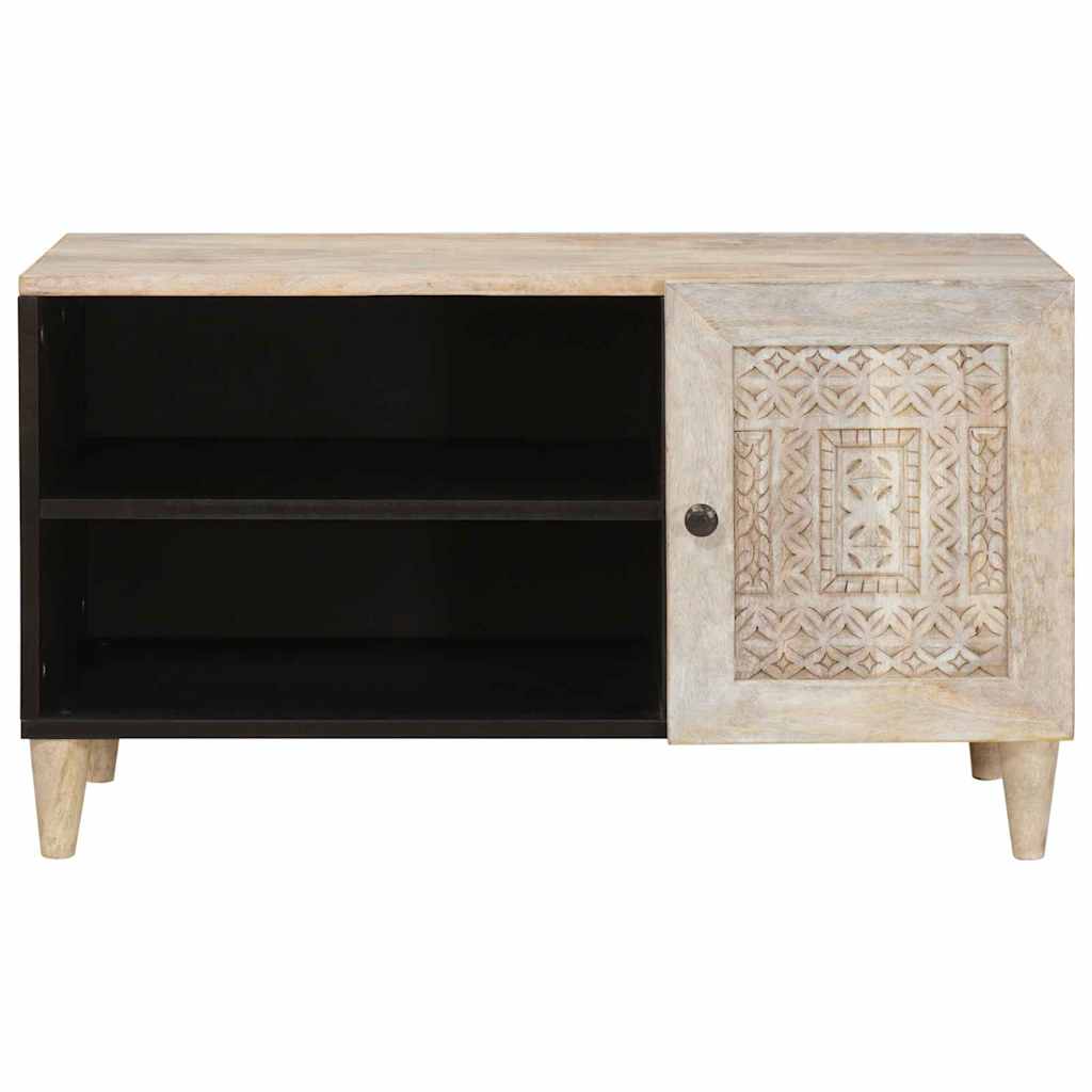 TV vienetai su lentyna Balta 80 x 33 x 46 cm Apdirbta mediena