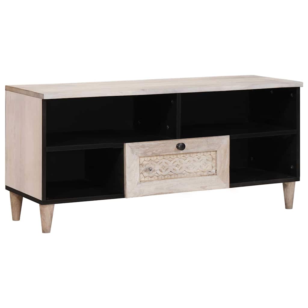TV vienetai su stalčių Balta 105 x 33 x 46 cm Apdirbta mediena