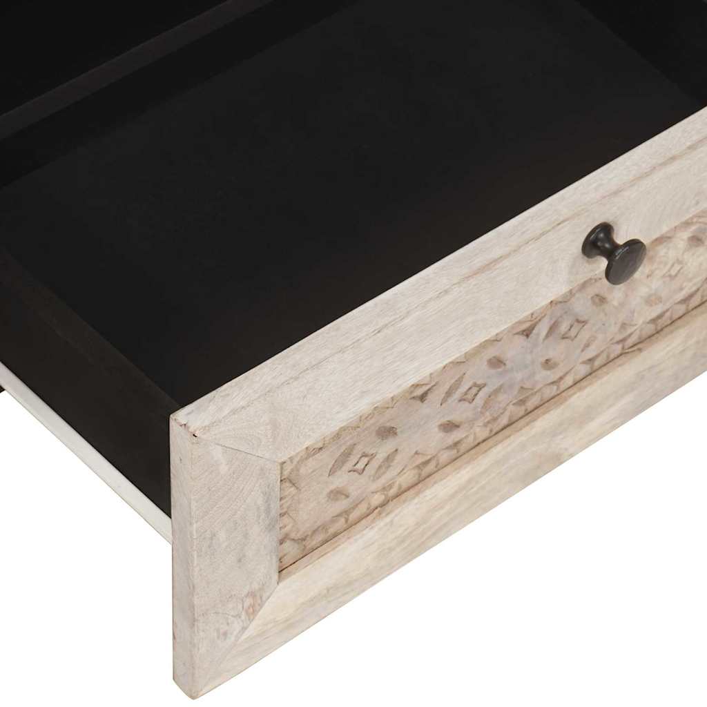 TV vienetai su stalčių Balta 80 x 33 x 46 cm Apdirbta mediena