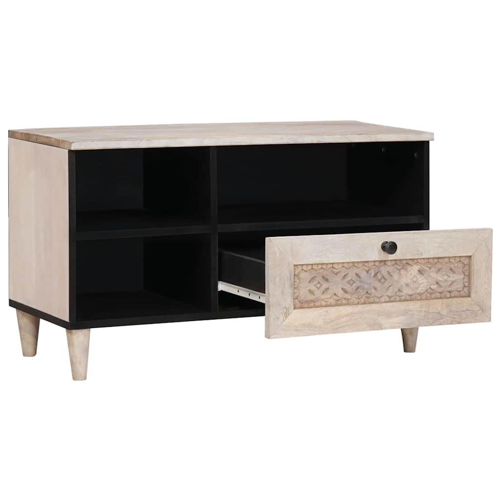 TV vienetai su stalčių Balta 80 x 33 x 46 cm Apdirbta mediena