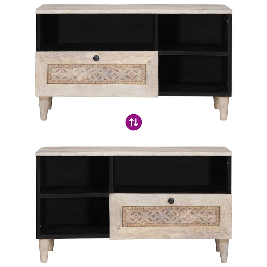 TV vienetai su stalčių Balta 80 x 33 x 46 cm Apdirbta mediena