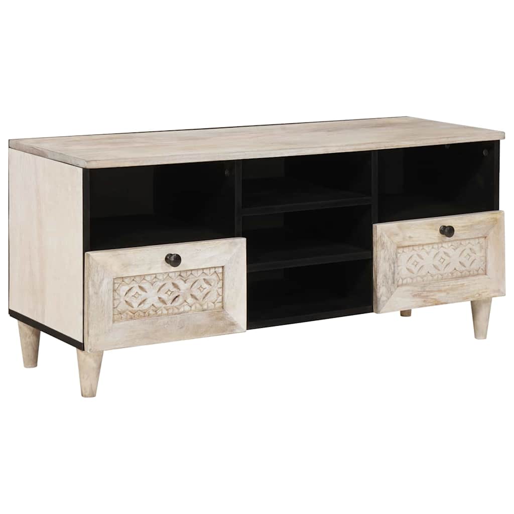 TV vienetai su stalčių Balta 100 x 33 x 46 cm Apdirbta mediena