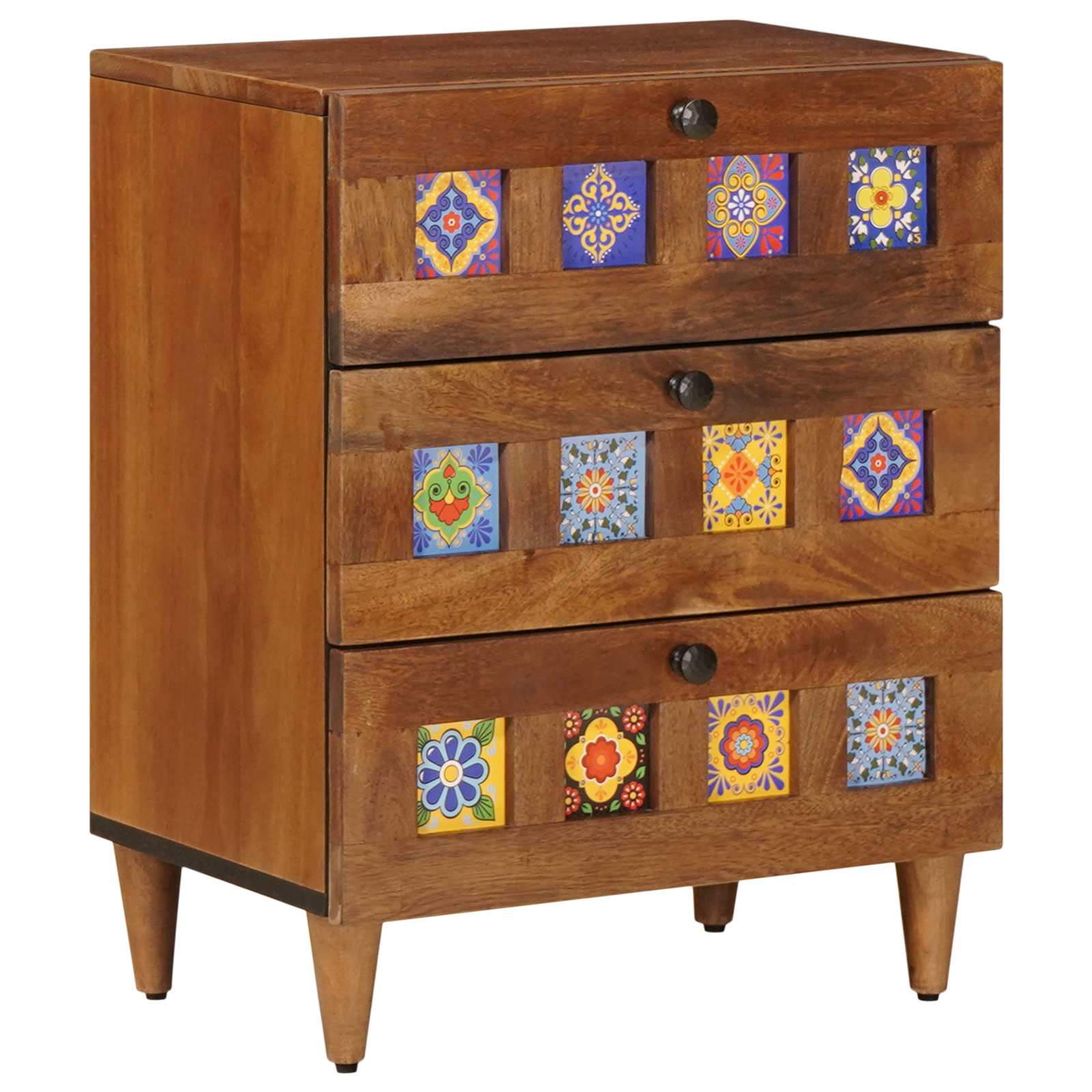 Bedside Cabinet Brown 50 x 33 x 60 cm Solid Mango Wood