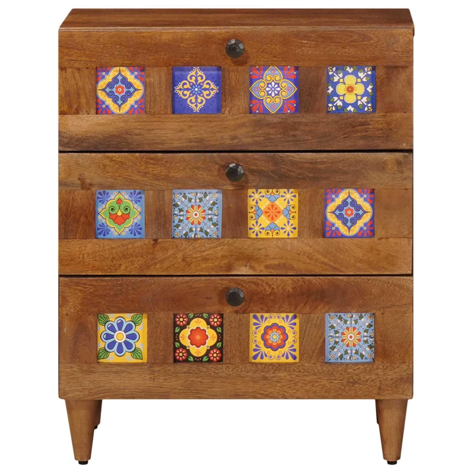 Bedside Cabinet Brown 50 x 33 x 60 cm Solid Mango Wood